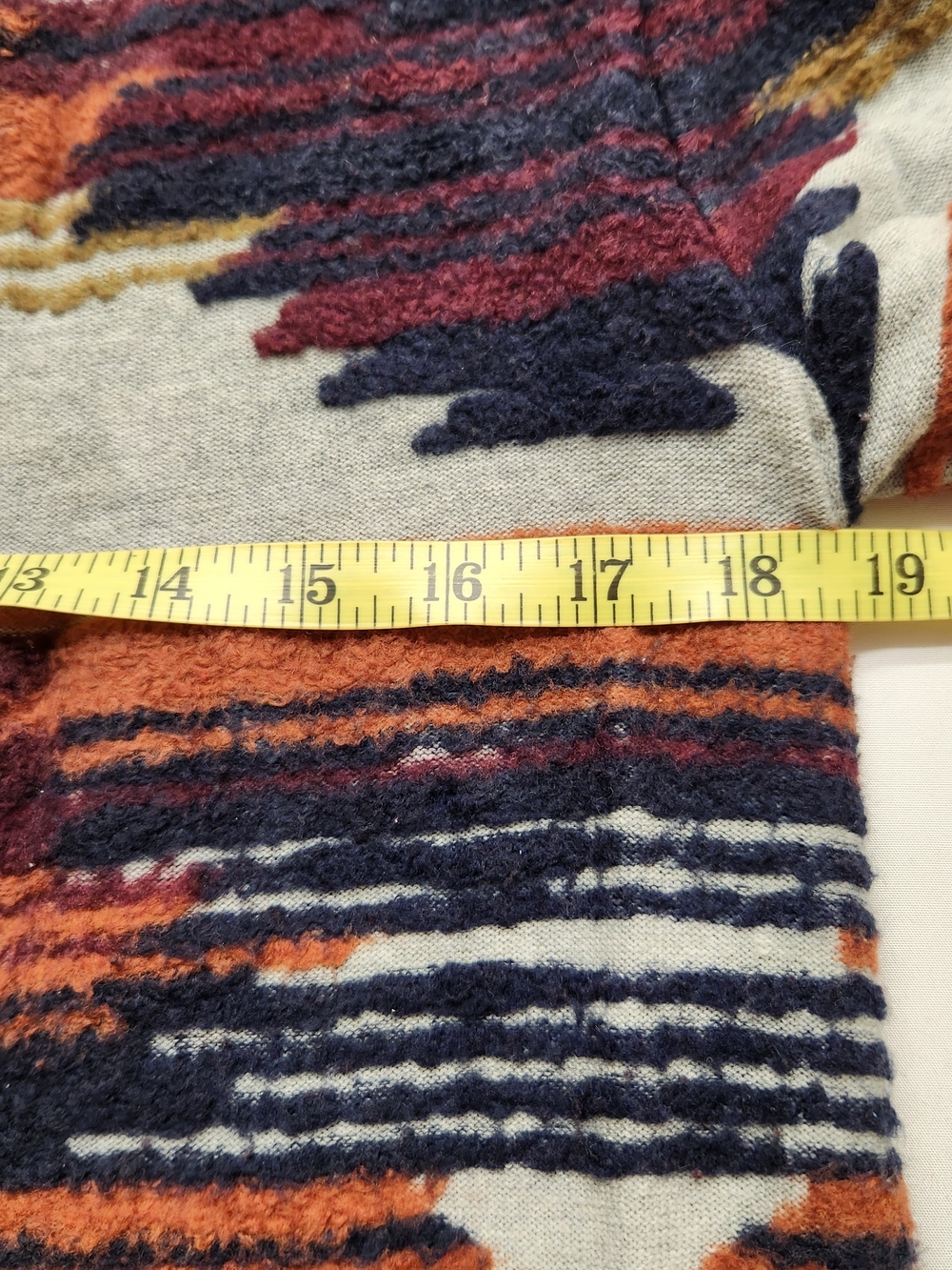 ⭐️ Lucky Brand Aztec Southwestern Fringe Cardigan - Size Small - Picture 5 of 9